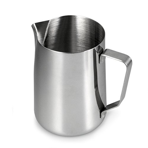 YOUZiNGS Pot à lait en acier inoxydable - 900 ml - Mousseur à lait Barista - Pot à lait - Couleur : argent brillant