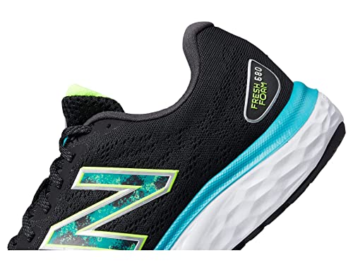 New Balance New Balance mens 680 V7 Running Shoe 7 Black/Electric Teal/Pixel Green