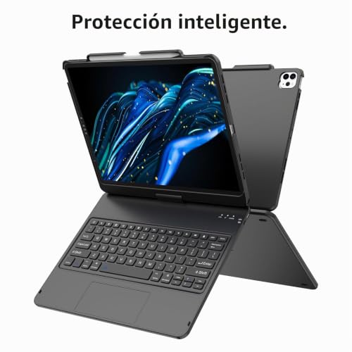 Funda giratoria premium para iPad Pro 12.9 pulgadas con trackpad fluido 7