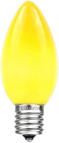 Miniatura 2 de Novelty Lights C7 - Juego de luces navideñas de cerámica amarilla, tira de luces navideñas para interiores y exteriores, bombillas de Navidad