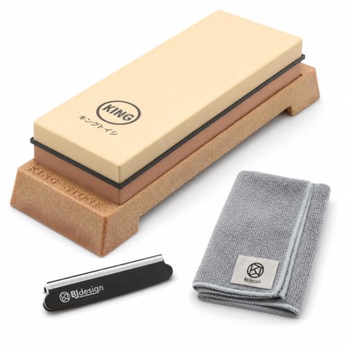 BJDesign King Whetstone Set 1000/6000 Grit Made in Japan 4 Pieces