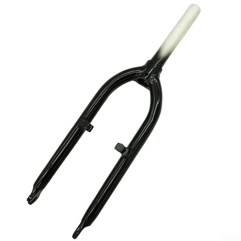 Horquilla delantera de bicicleta plegable de aleación de aluminio de 20 pulgadas con freno en V, tubo superior de 28.6 mm x 170 mm, horquilla de suspensión ligera para ruedas de 20 pulgadas (negro)