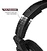 Thore Q90 Over Ear iPhone Headphones with Lightning Connector - Closed Back Studio DJ Monitor Earphones with 50mm Neodymium Drivers and Apple MFI Certified Cable (Black)