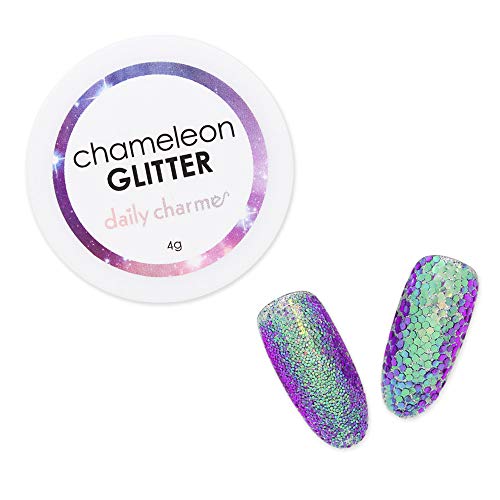 DAILY CHARME Chameleon Color Shifting Nail Art Glitter (0.015 Fine Glitter, Spellbound Siren), Ultra Sparkly Mermaid Nail Glitter, Home DIY/Nail Salon Manicure