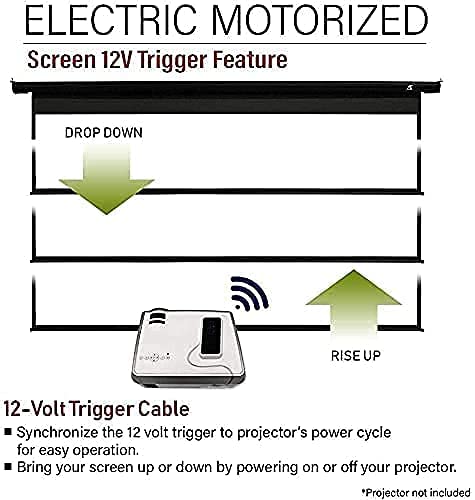Akia Screens 110 Inch Motorized Electric Remote Controlled Drop Down Projector Screen 16:9 8K 4K Hd 3D Retractable Ceiling Wall Mount Black Ak-Motorize110H1 With 10 Inch L-Bracket Black Ak-Zlb #TOP4