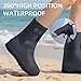 RINJOY Waterproof Shoe Covers Non-Slip Rain Shoe Covers Reusable Silicone Shoes Covers For Rain Resistant Rain Boots For Men Women Outdoor Overshoes Protection