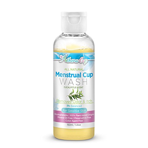 Athena Menstrual Cup Cleaner Wash - Low pH Cleanser for All Menstrual Cups. Hypoallergenic and Natural Soap Nuts for Cleaning that Keeps Your Period Cup Just Like New