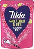 Tilda Sweet Chilli & Lime Basmati Rice, Microwave Ready, Gluten Free, 250g Pouch (Pack of 1)