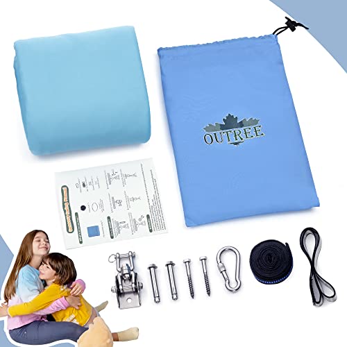 OUTREE Balanço sensorial, balanço de terapia de camada dupla com gancho giratório de 360°, balanço s