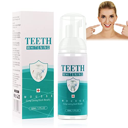 Pasta de Dientes Blanqueante, Pasta de dientes de mousse, Limpieza profunda Pasta de dientes en espuma aliento refrescante Cuidado bucal dientes blancos, 50 ml Cover