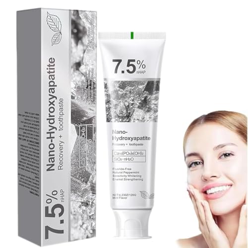 Pasta dental con hidroxiapatita al 7,5% para una protección avanzada del esmalte, sin flúor, fórmula suave y eficaz, sabor menta fresca (1 piezas)