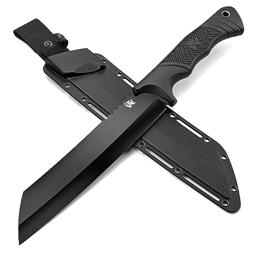 Image of ODENWOLF W Machete - Survival Machete Full Tang with Sheath - Strong D2 Steel Knife Machete for Cutting Trees, for Yard Work, and for Bushcrafting and Big Tactical Knife with TPE-Handle