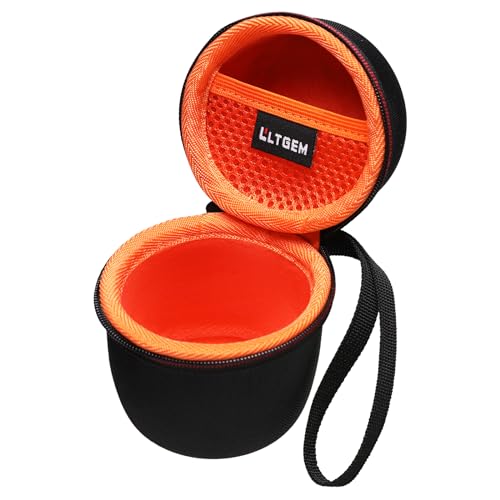 Image of LTGEM Case Compatible with Sony SRSXB13 /B /SRS-XB100 / SRS-XB12 Extra Bass Portable Waterproof Speaker, Black+Orange