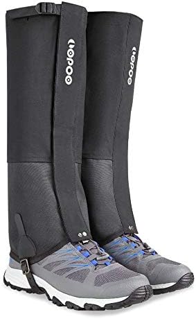LOPOO Snake Gaiters Leg Gaiters Waterproof for Men and Women, Anti-Tear Snow Boot Gaiters 900D Nylon Fabric Breathable Shoe Gaiters for Outdoor Hiking Hunting Climbing (Medium)
