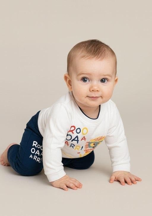 Image of Baby Unisex Printed Cotton Clothing Set| Comfortable, Breathable, Lightweight, Skin Friendly|SL 257
