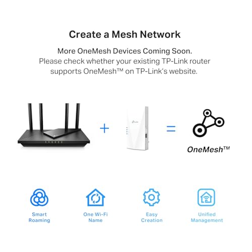 TP-Link AX3000 WiFi 6 Range Extender Internet Booster(RE700X), Dual Band, AP Mode w/Gigabit Port, OFDMA, Beamforming, APP Setup, OneMesh Compatible - Image 6