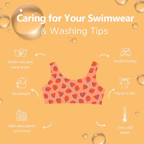 Destira Girls Bikini Top Only Swimsuit, Bathing Suit Top, Trendy and Fun Designs for Swimming4