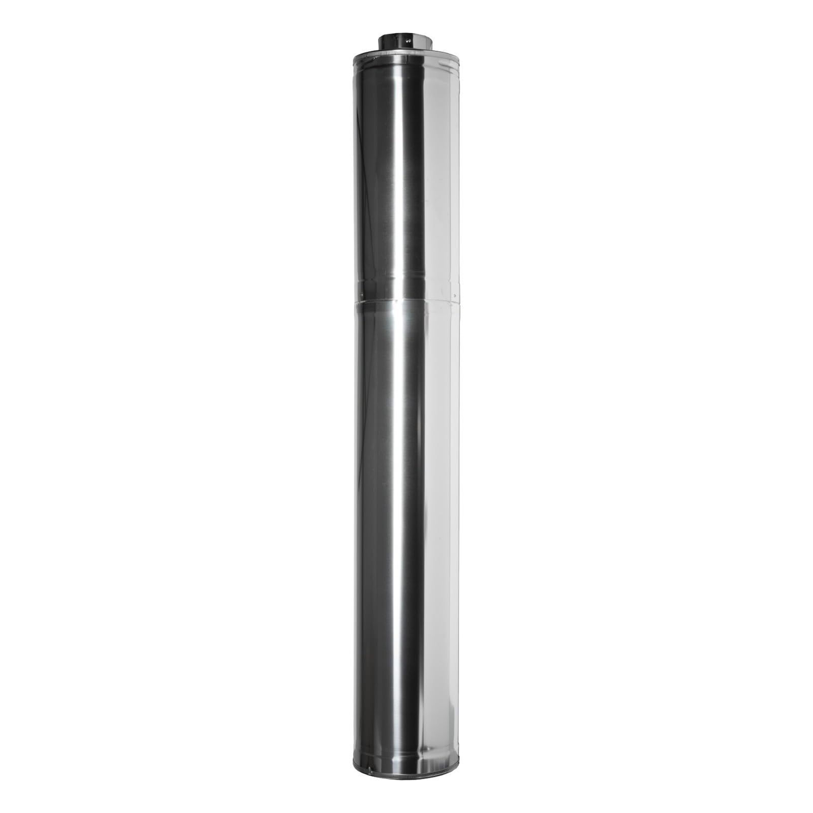Harvia Canna fumaria inox 1500 mm senza kit tetto – Tubo canna fumaria coibentato a doppia parete, Acciaio inox