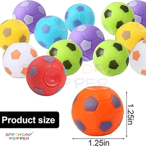 Image of Birthday Popper 15 Pcs Mini Colorful Football Style Balls as Birthday Return Gifts | Multicolor 4.5cm Soccer Ball, School Rewards & Festival Gifting | Compact Size Fun Balls for Boys & Girls