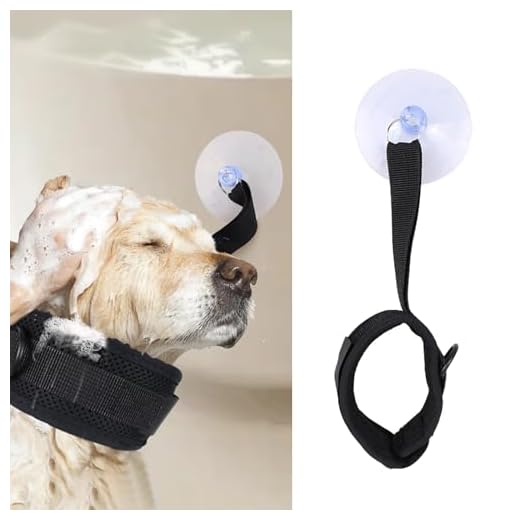 MANON ROSA Pet Grooming Loops - Adjustable Collar with Suction Cup for Dog & Cat Safety Hands-Free Bathing Tethers, Pet Drying, Washing Supplies for Groomers Tables