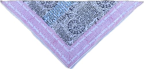 100% Organic Cotton Bandana For Men and Women - Bohemian Style Cotton Bandana Scarf - High-Quality Kerchiefs for Men and Women - Hand Printed Unique Boho Chic Cotton Hand Block Bandanas For Men, Women