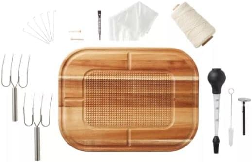 Kit de tabla de preparación y tallado de pavo de 16 piezas