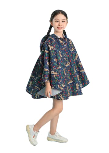 Image of Freesmily Kids Cute Raincoat Waterproof Rain Poncho Jacket Coat for Girls Boys