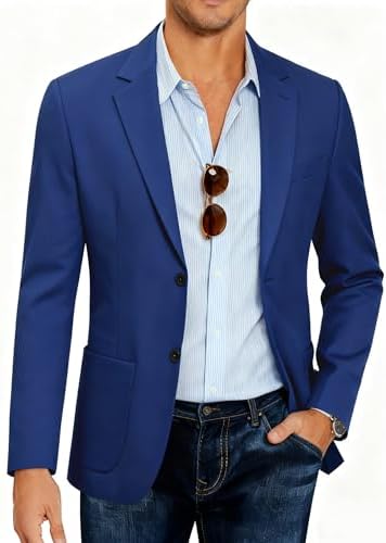 COOFANDY Mens Casual Blazer Slim Fit Sport Coat Lightweight Two B...