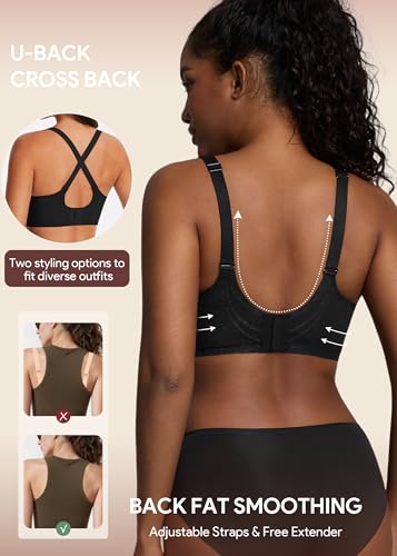 Image of HBselect Nursing Bras for Breastfeeding 3 Pack Women Maternity Jelly Bras