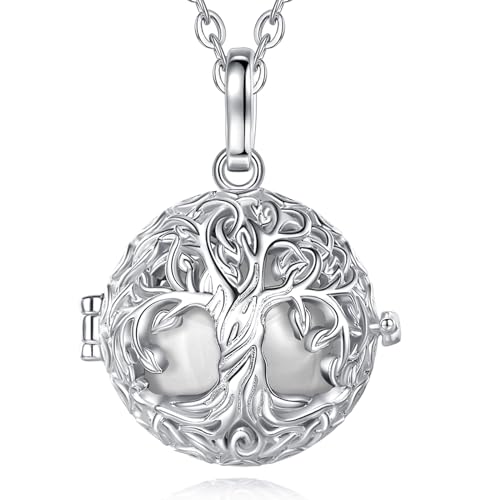 Bola de grossesse arbre de vie pendentif carillon musical appel d'ange avec chaîne 114 cm