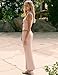 UEU 2 Piece Skirt Sets for Women Summer Outfits Crop Tank Top High Waist Maxi Long Dress Suits Matching Set Light Y2K Night Dinner Spring Fashion Clothes Beige M