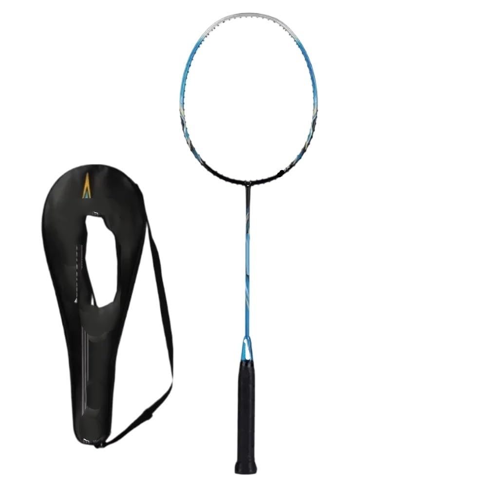 Badminton Set Racchette da Badminton in Fibra di Carbonio Completa, Racchetta Offensiva con Corda