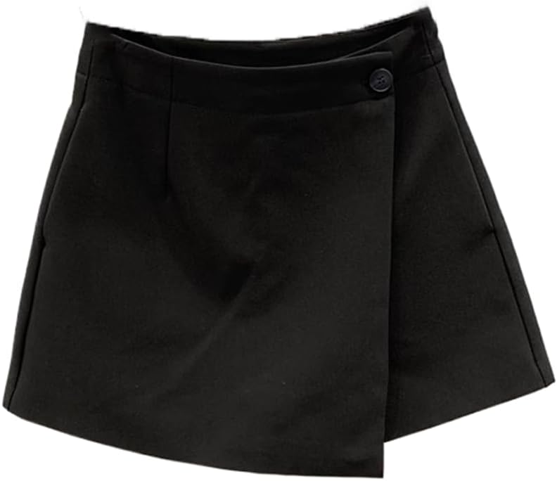 Gray Striped Suit Skirt for Women in Summer Waist Slimming Irregular Hip Pants