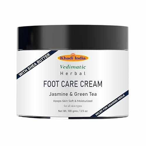 Image of Khadi Herbal Foot Care Cream Repairs Cracked Heel | Crack Heel Repair Cream For Women & Men, Moisturizes Dry Feet, Combats Feet Odour & Infections (Pack Of 2-200gm)