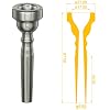 Cecilio Trumpet Mouthpiece for Beginners and Professional Players, 3C Trumpet Mouthpiece, Silver Plated