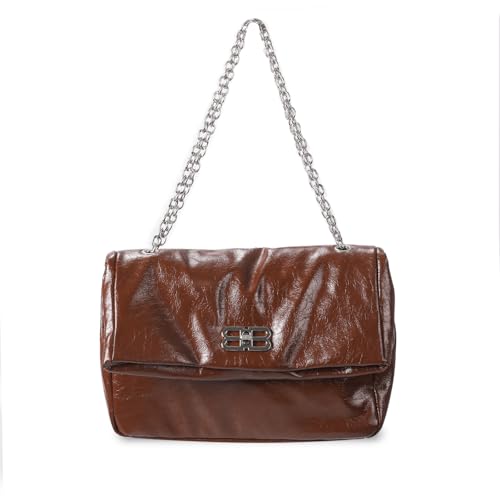 Image of Crossbody Bags for Women Trendy Vegan Leather Hobo Purses Shoulder Handbags With Wide