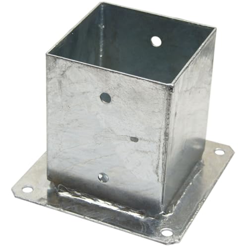 Douille à visser pour poteau 121 x 200 mm en acier galvanisé de fixation