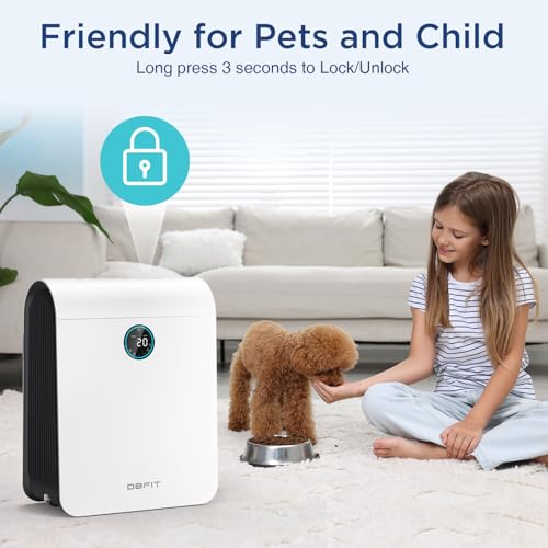 Air Purifiers for Home Large Room Up to 2590 ft² with PM 2.5 Display Air Quality Sensor, DBFIT H13 HEPA Air Purifier with Washable Filter, Auto Mode, Air Cleaner for Smoke Dust Pollen Pets Hair Odor - image 9