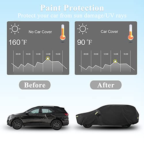 Image of SUV Car Cover for Honda CRV, Waterproof with Door Zipper | Custom Fit，All Weather Protection，Rain & Snow Proof，Windproof，Reflective Strips，Indoor&Outdoor Full Exterior