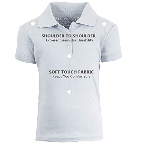 Girl's Short Sleeve Polo Pique Shirt4
