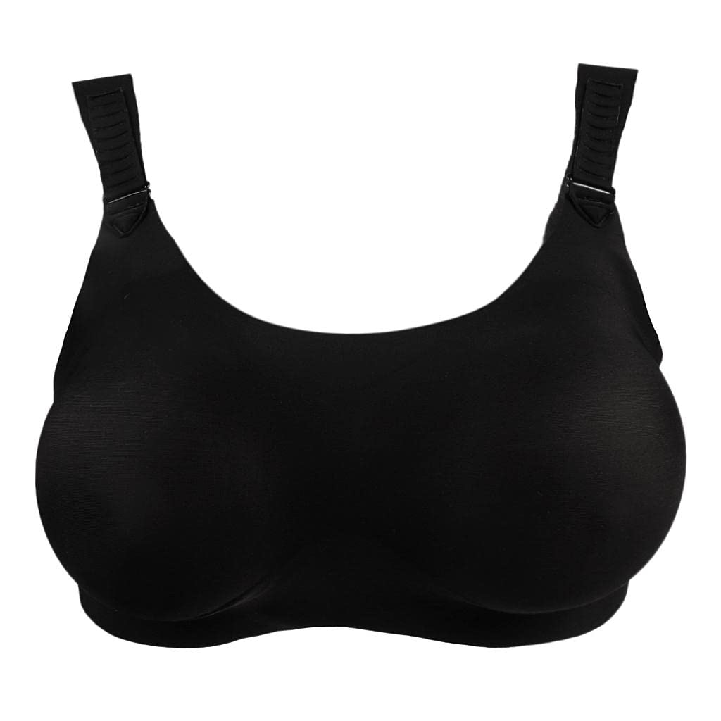Crossdresser Pocket Bra Silicone Breast Form Mastectomy Bra 42/95 Black-image-14
