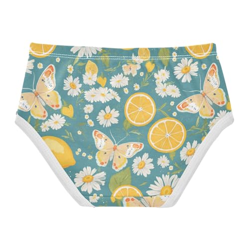 Wusikd Lemons Flowers (2) Girls' Underwear Cotton Girls Briefs Soft Toddler Underwear 2T2