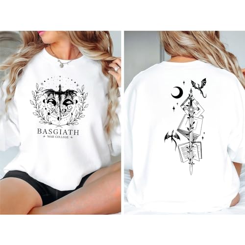 Basgiath War College 2 Sided Sweatshirt, Fourth Wing Sweatshirt, Dragon Rider Sweatshirt, Velaris Sweatshirt2