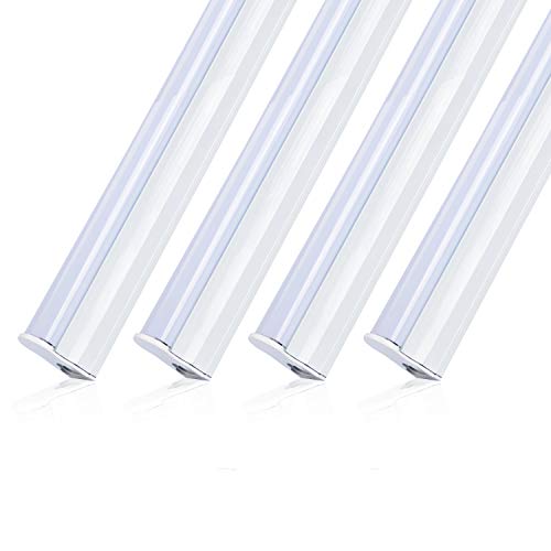 Zoopod 30Pack 10Pack T5 Integrated Single Light Fixture 4ft 18W Cool White 6000K Frosted Cover,Plug-and-Play,Ceiling Light, Corded Electric with Built-in ON/Off Switch