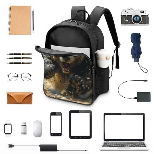 Mochila escolar de oso panda infantil 3D impermeable para guardería y preescolar de 40cm 4