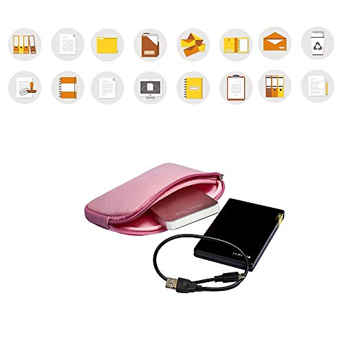 B2017 Laptop Sleeve Notebook Bag Saco De Energia para Banco de Potência Adaptador HDD Disco Rígido C