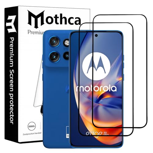 Image of Mothca Military-Grade Tempered Glass Screen Protector Compatible for Moto Edge 50 Neo with Edge to Edge Coverage - Case Friendly, Anti-Scratch & Bubble-Free Installation Kit (Pack of 2)