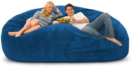 Extra Large 6' Fuf Comfort Suede Bean Bag Cover Only-Blue by Ink Craft