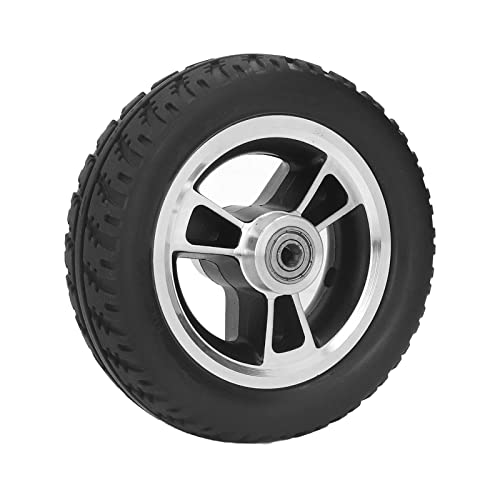 6インチ車椅子ホイールライト頑丈なアルミニウム合金ハブ静かなアンチスキッド安全なPUソリッドホイール交換用歩行器アクセサリー電動車椅子、カート用