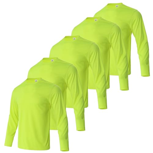 Gary Com Men Long Sleeve T-Shirts Pack Quick Dry Athletic Running Activewear Workout Tee UPF 50+ Sun Protection Shirt for Men